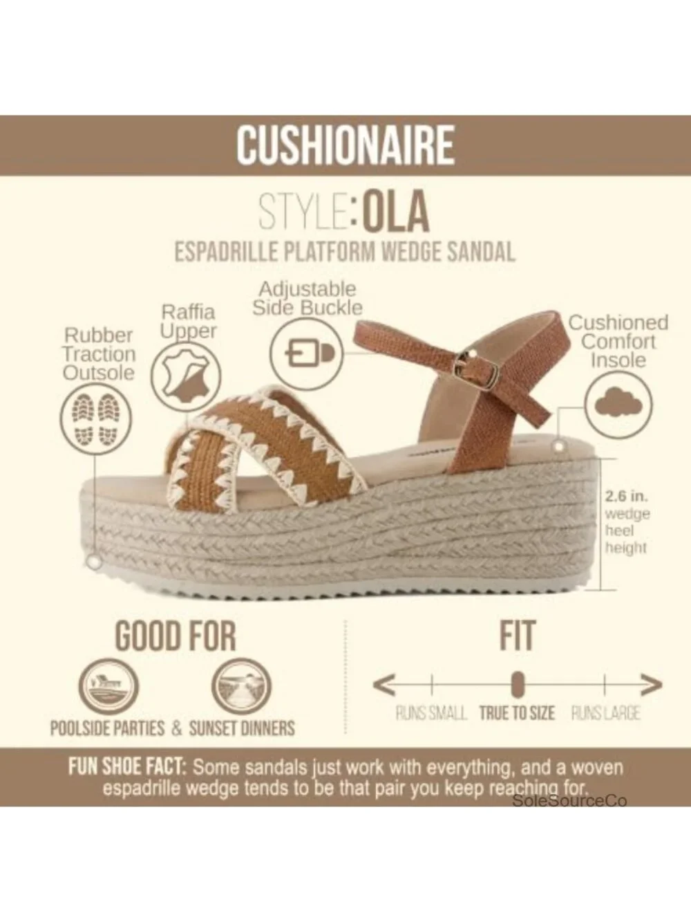 Women's Raffia Espadrille Platform Sandals Adjustable Ankle Strap